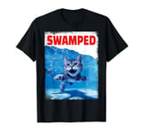 Funny Swamped Cat swim in the pool , swamped Cat quote T-Shirt