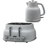 DAEWOO Sienna SDA2565GE Jug Kettle and 4-Slice Toaster Bundle - Grey, Silver/Grey