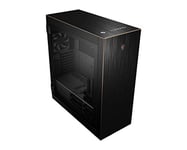 MSI MPG SEKIRA 500G Full Tower Gaming Computer Case (Black with Gold Trim, 2x 200mm + 1x120mm Fans, USB Type-C, Tempered Glass, E-ATX, ATX, mATX, mini-ITX)