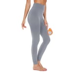 SIMIYA Womens Thermal Leggings, High Waisted Long Johns for Ladies, Winter Thermal Bottoms Pants for Walking Skiing and Daily Wear (Grey, S/M)