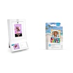 HP Sprocket Imprimante Photo Couleur instantanée Photo Booth Machine + Papier Photo Autocollant Sprocket 3,5 x 4,25 po Zink (Paquet de 100)