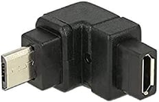 DeLock Adaptateur USB 2.0 Micro B Mâle vers USB 2.0 Micro-B Femelle coudé vers Le Haut