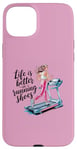 Coque pour iPhone 15 Plus Life is Better in Running Shoes Gym Workout Tapis de course