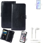 CASE FOR Oppo A57s FAUX LEATHER + EARPHONES PROTECTION WALLET BOOK FLIP MAGNET P