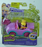 Polly Pocket Pollyville 2013 Figure & Convertible Car New boxed