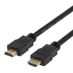 DELTACO – High-Speed Flex HDMI cable, 4M, with lock, 4K UHD, black (HDMI-1040D-FLEX-LOCK)