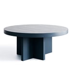 Länna Möbler - L.A. Round Coffee Table Ø90 Blue - Sofabord - Lotta Agaton - Blå - Tre