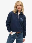 Superdry Athletic Essentials Half Zip Sweatshirt, Richest Navy