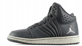 Nike Jordan 1 Flight 4 Prem Bg Grey Platinum Trainers Shoes UK 5.5