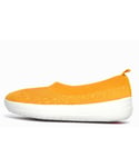 Fitflop Uberknit Slip-on Ballerina Womens - Yellow - Size UK 3