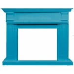 MPC - Habillage De Cheminée Bleu Turquoise Cm 102,2x114x28,2 Sined Cornice Camino Caldera Turchese