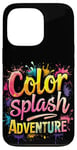 Coque pour iPhone 13 Pro Color Splash Adventure Éclaboussures de peinture colorée