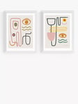 EAST END PRINTS Dan Hobday 'Feel Good' Wood Framed Print, Set of 2