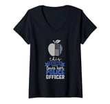 Womens This teacher loves her police officer V-Neck T-Shirt