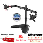 Fully Adjustable Double Monitor Bracket Dual Arm Desk Stand PS4 XBOX PC GAMING