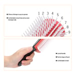 9‑Row Cushion Hair Styling Brush Salon Detachable Travel Curly Hair Detangli TOU