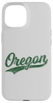 Coque pour iPhone 15 Oregon Classic Varsity, style maillot de sport vintage