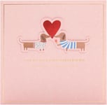 Amazing Girlfriend Puppy Love Blooms Valentine'S Day Hand-Finished Greeting Card