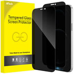 JETech Privacy Full Coverage Screen Protector for iPhone 12 Pro Max 6.7-Inch, Anti-Spy Tempered Glass Film, Edge to Edge Protection Case-Friendly, 2-Pack