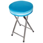 Laroom 11719 – Tabouret de Bain Pliable Traits, Couleur Bleu