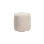 Rideaudiscount - Pouf Assise Bout de Canapé 40 x 40 x 40 cm Toucher Doux Uni Beige