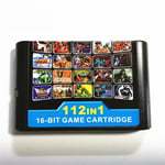 16 Bits Md Black Card Sega Game Card 112 In1 Pour Sega Sega Géré Par Console De Jeux Vidéo Sega Genesis