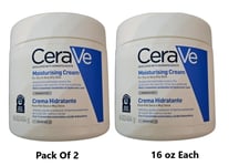 2 X CeraVe Moisturising Cream 16oz/454g Each