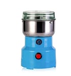 Lelesta Electric Coffee Grinder, 150W Stainless Steel Multifunction Smash Machine, Electric Grain Grinder Coffee Mill Spice Cereal Milling Machine Grinder for Coffee Bean Spice Seeds (Blue)