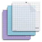 NICAPA Lot de 3 tapis de découpe de rechange pour Silhouette cameo 4/3/2/1 [30,5 x 30,5 cm, prise standard, Lightgrip, Stronggrip] adhésifs, flexibles et quadrillés