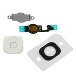 For iPhone 5C Home Button Replacement Set With Seal Flex Spacer & White Button