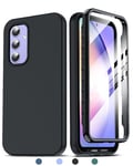 LeYi Coque pour Samsung Galaxy A54 5G avec Ecran Protection, 360 Degrés Full Body Housse Avant Arriere, Intégrale Étui Double Face Bumper Anti-Scratch Case pour Samsung Galaxy A 54 5G - Noir