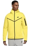 Nike Tech Fleece Jacket Mens Hoodie FZ Taped YELLOW STRIKE Top Size XL