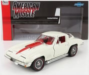 AUTOWORLD Amm1279/06 Chevrolet - Corvette 427 Coupe 1967 - Blanc Red - 1/18