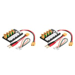 Tlily - 2X Carte de Charge ParallèLe 4CH XT60 Connecteur à Fiche Banane pour D2 Q6 SC-608 SC-620 B6 LiPo Batterie en