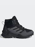 adidas Terrex Kids Ax4 Rain Ready Waterproof Hiking Boots -dark Grey, Grey, Size 4 Older