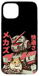 Coque pour iPhone 15 Plus Vintage Anime Hamster Love Mecha avec Hamster Friend Manga