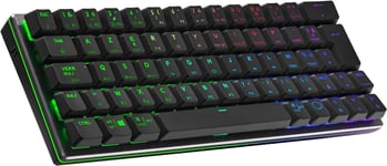 SK622 Clavier gaming sans fil - configuration compact 60%, switchs mécaniques low-profile, éclairage RGB, connectivité Bluetooth ou câble, compatible Apple/PC/Smartphone - AZERTY, Noir