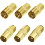 6 Pièces Coupleur Coaxial D'Antenne Tv De Type F, Pr De Connecteur À Vis De Type F Vers Adaptateur D'Antenne Coaxiale Rf (Type F Femelle - Tv Mâle/Femelle)