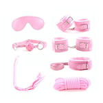 7PCS Adult Sexy BDSM Bondage  Kit Hand Cuffs Foot Cuff Whip Rope Sex SM Toys