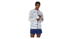 Veste impermeable asics metarun shibori beige bleu homme