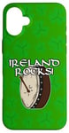 Coque pour iPhone 16 Plus St Patrick Day Bodhran Drummer Drums Percussion Musicien