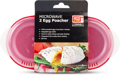 Good 2 Heat Plus Microwave Egg Poacher, Red 