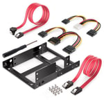 Red Cable Bracket Support de Kit de montage en métal XT-XITEN 2 baies 2.5 pouces à 3.5 pouces disque dur externe SSD avec câbles et vis d'alimentation de données SATA