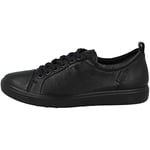 ECCO Women's Soft 7 Gore-tex Tie Sneaker, Black, 8-8.5 UK