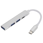 C809 USB-C 4-i-1 HUB för MacBook/laptop - 3x USB-A / 1 x USB-C - Vit