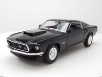 Ford MUSTANG Boss 429 1969 Noir Maquette de Voiture 1:24 Welly