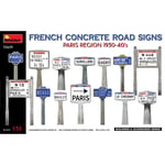 FRENCH CONCRETE ROAD SIGNS 1930-40s PARIS REGION KIT 1:35 Miniart Kit Diorami