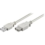 Adnauto - Cable usb 2.0 usb a femelle usb a prise male 500cm - Gris