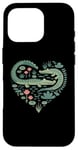 iPhone 16 Pro Cute Alligator Heart Crocodile Gator for Kids Case