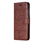 Leather phone Cover for Samsung A8S, with card slots, with landyard